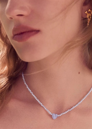 Polly necklace Light Blue Maanesten
